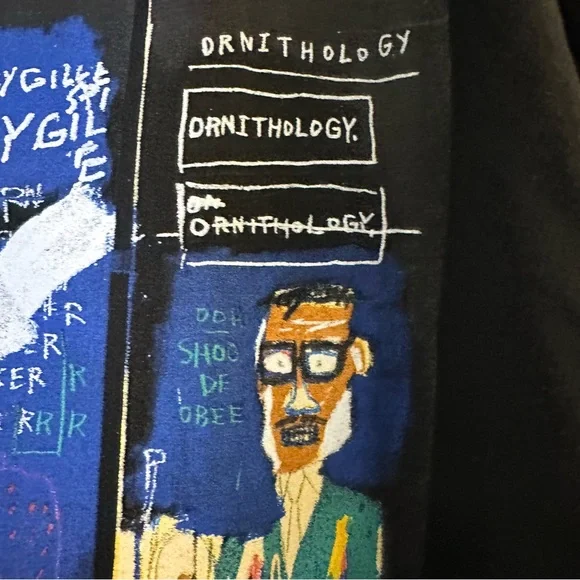 Jean Michel Basquiat x Dizzy Gillespie Jazz Horn Art Black Hoodie Size XL - Picture 6 of 10